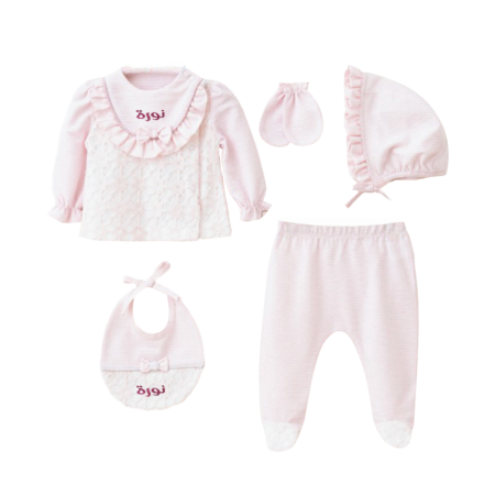 Pinky Dantel Dress Set